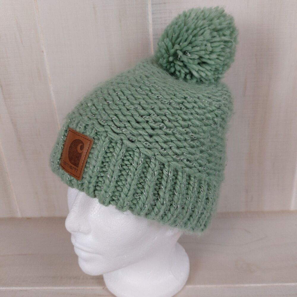Carhartt Rib Knit Sherpa-Lined Pom-Pom Beanie One Size 105469 L08